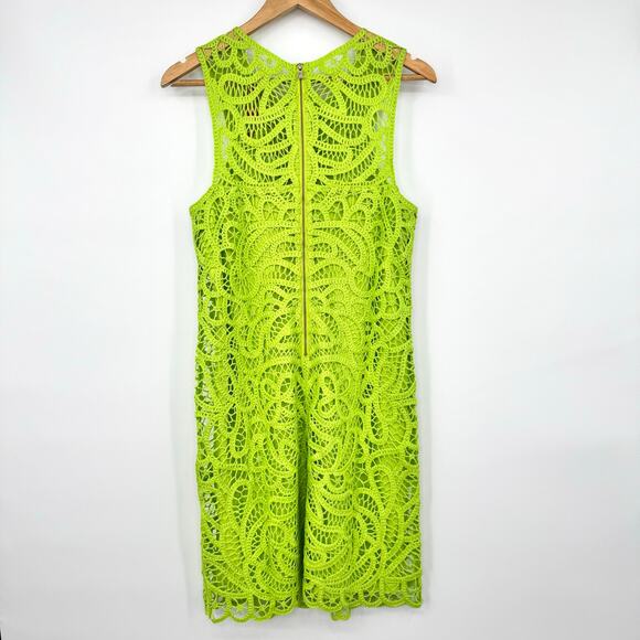 Lilly Pulitzer Siesta Shift Dress Sz 10 Matcha Green Knit Battenburg Lace NWT - Picture 8 of 16